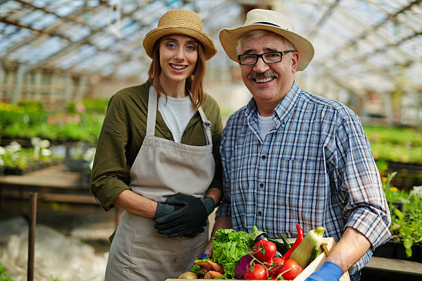 istock Gardeners with harvest 579253432