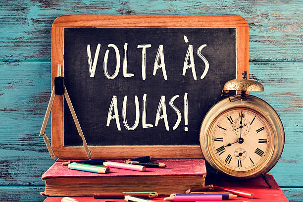 istock text volta as aulas, back to school in portuguese 579254026