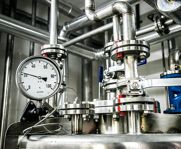sistema de gas - boiler steam pressure gauge gauge fotografías e imágenes de stock