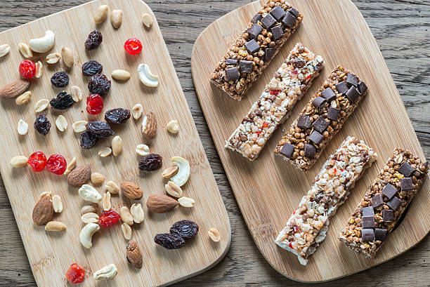 istock Granola bars with dried berries and chocolate 579256758