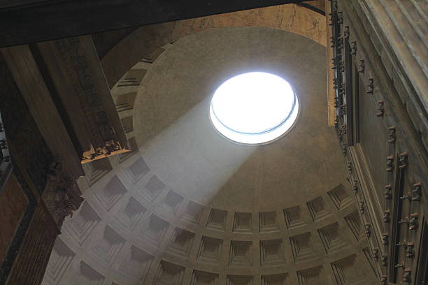 istock Ancient architectural masterpiece of Pantheon in Roma, unusual perspective. 579258482