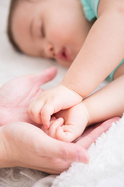 istock baby sleep on the bed 579260688