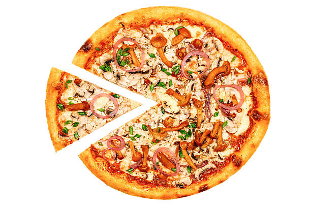 istock Pizza with mushrooms and spring onions 579261798
