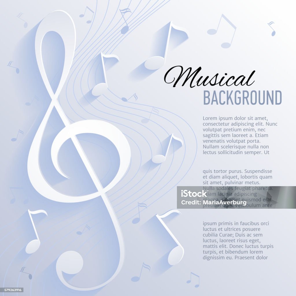 Paper Background With Music Notes Stock Illustration - Download Image