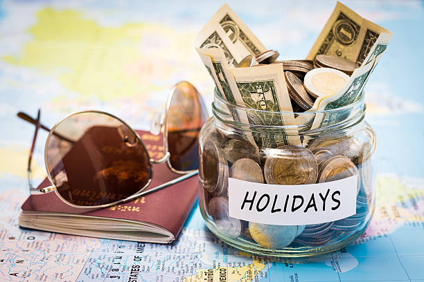istock Holidays budget concept with passport and sunglasses 579404256
