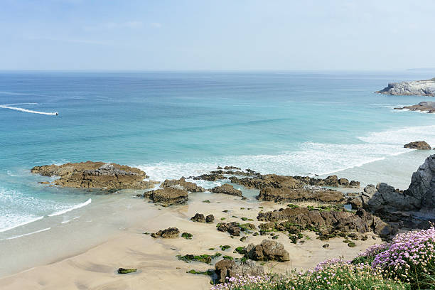 istock Views over Newquay Bay on a bright June Day. 579407864