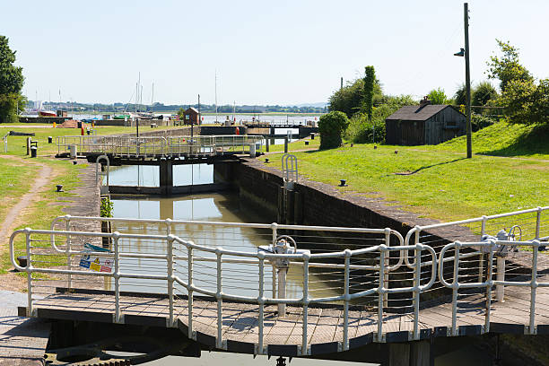 istock Lydney harbour lock gates Gloucestershire England uk 579407924