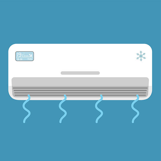 ilustrações de stock, clip art, desenhos animados e ícones de air conditioner system . vector illustration. - air air conditioner electric fan condition