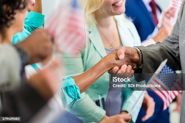 Politician Shaking Hands Stock Photo - Download Image Now - Politics, Candidate, Election