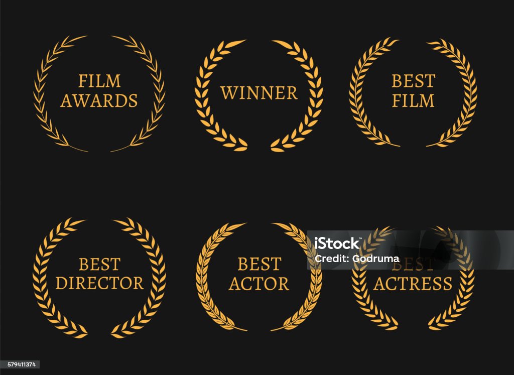 영화 아카데미 상 수상자 및 최고의 후보 금 화환 Nomination에 대한 스톡 벡터 아트 및 기타 이미지 ...