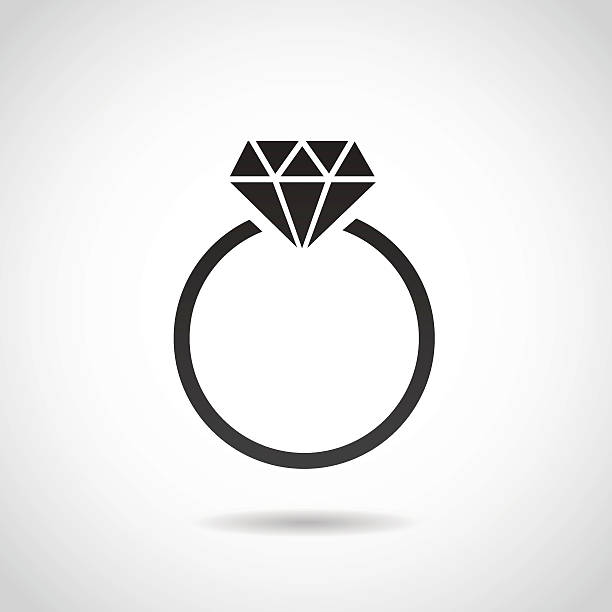 diamant-ring "icon". - jewelry gold old ring stock-grafiken, -clipart, -cartoons und -symbole