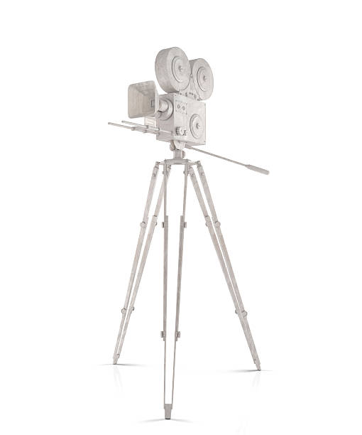 istock vintage camera mounted on stand marble on white background 2 579415642