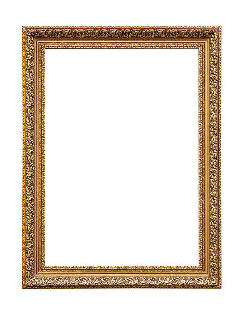istock Golden classic painting canvas frame 579417144