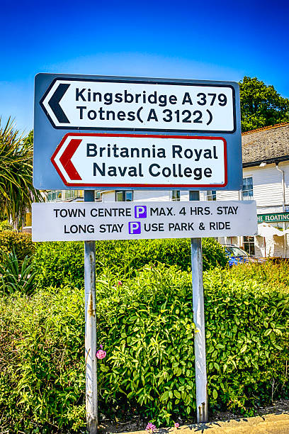 istock Multiple signs to various places seen in Dartmouth, UK 579421792