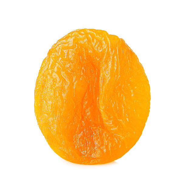 istock Dried apricot close-up isolated on a white background. 579423842