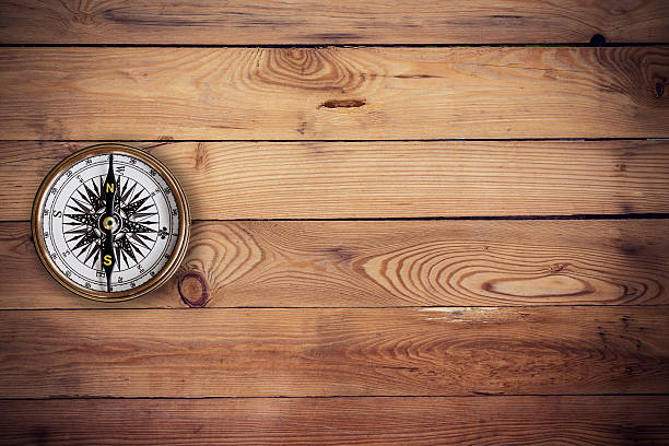 istock old compasson wood background and texture with space 579424482