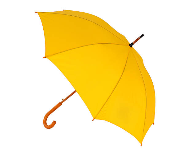 istock yellow umbrella on a white background 579426948