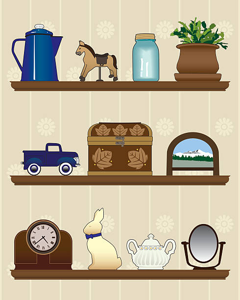 никс кнак полки - coffee pot audio stock illustrations