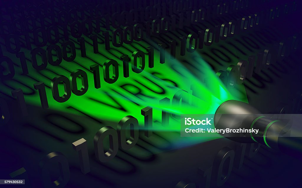 Spotlight Computer Virus Virus Concept Special Flashlight Detects Malicious Code Stock Photo ...