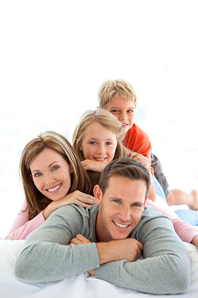 istock Happy standard Caucasian family 579431468