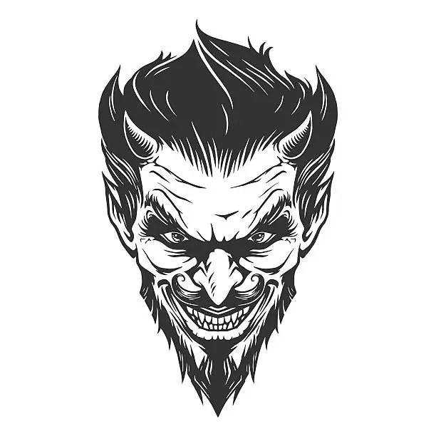 Vector illustration of Devil head illustration