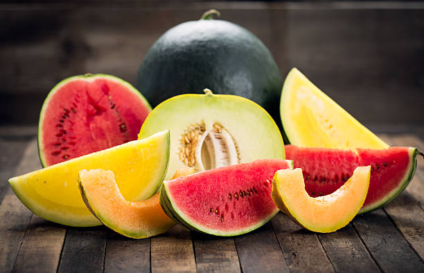 Fresh watermelons and melons Fresh watermelons and melons  melon stock pictures, royalty-free photos & images