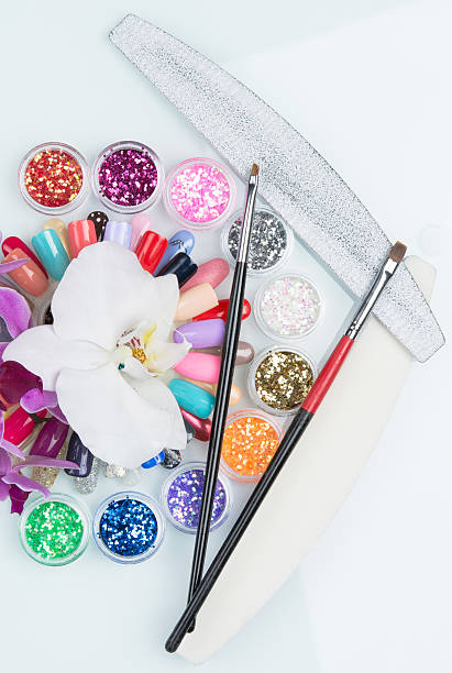 istock manicure set with an Orchid 579432578
