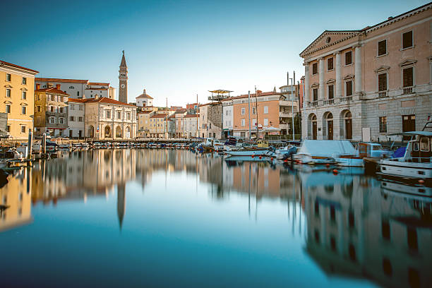 istock Piran town at the sunrise 579434964