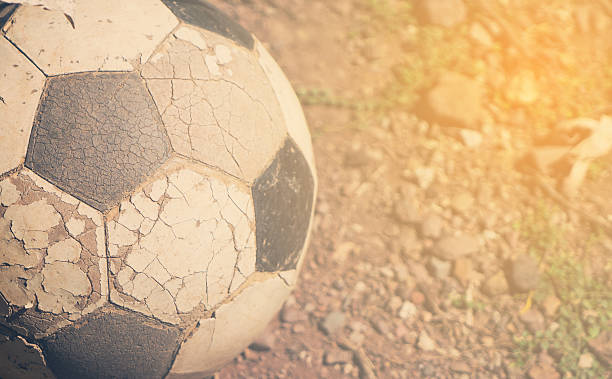 istock Rustic Soccer ball with vintage toning. 579436152