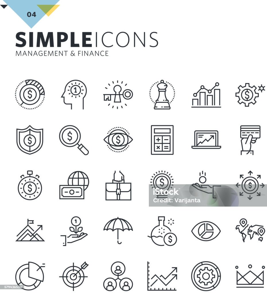 Modern thin line icons of management and finance Premium quality outline symbol collection for web design, mobile app, graphic design. Mono linear pictograms, infographics and web elements pack. Icon Symbol stock vector