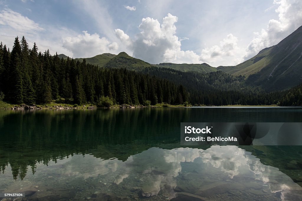 Obernberger See Tyrol Austria The alpine nature paradise Obernberger See (Lake Obernberg) in the Alps of the country Tyrol in Austria offers pristine nature and beauty Austria Stock Photo