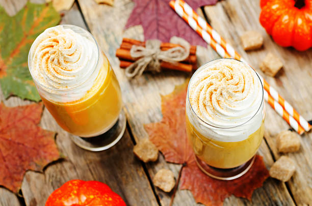 istock pumpkin spices pie pumpkin milkshake with whipped cream 579441246