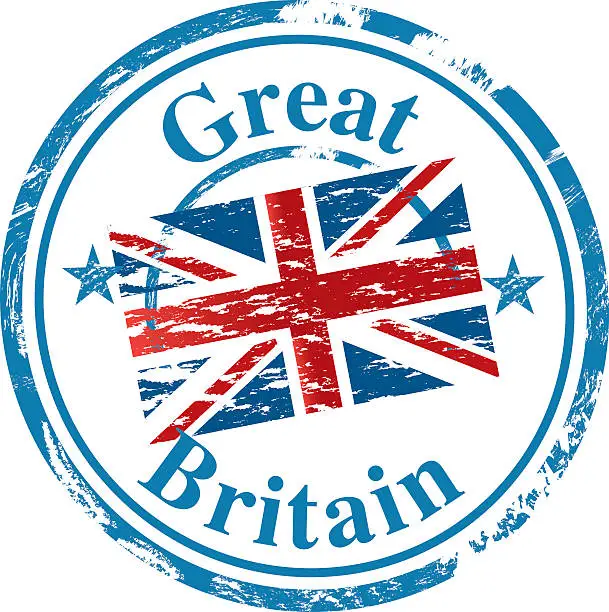 Vector illustration of UK stamp