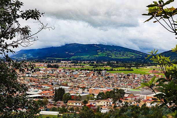 istock Colombia - Looking at Zipaquira City from higher elevation 579442118