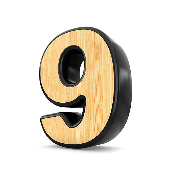 istock 3d wood and black plastic material number 9. 579446472