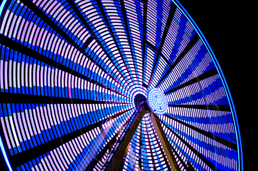 nighttime ferris wheel