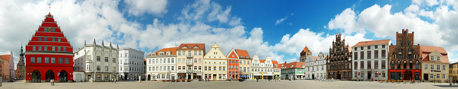 Panorama of the Greifswald market