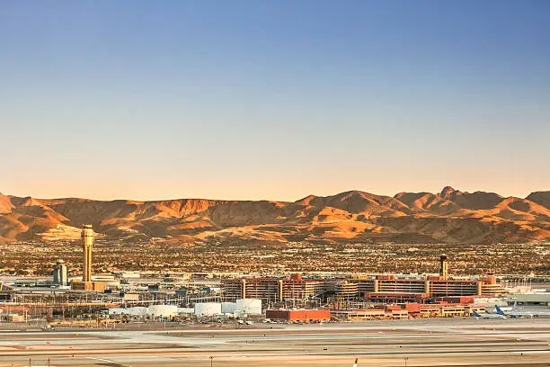 McCarran International Airport in the desert of Las Vegas Nevada USA
