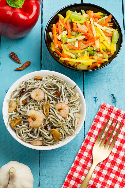 istock Surimi elvers with prawns and garlic 579732806