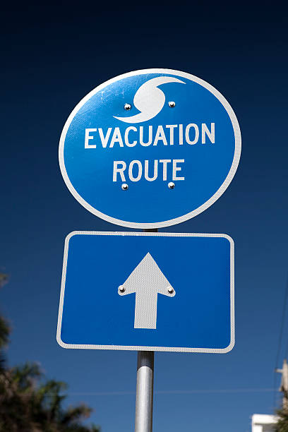 istock Evacuation Route sign in Florida 579733642