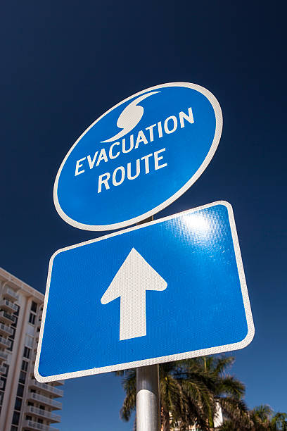 istock Evacuation Route sign in Florida 579733656