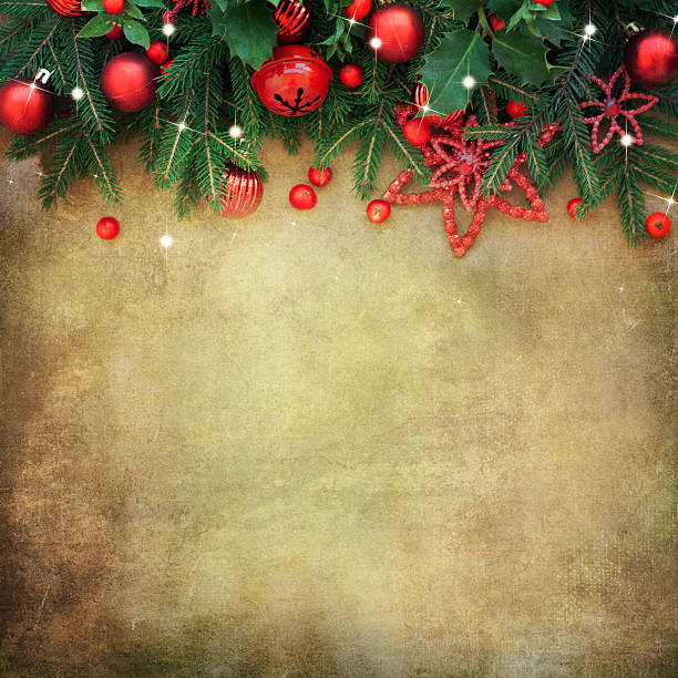 istock Christmas Retro Card border design 579733892
