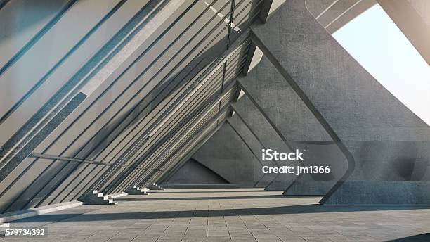 Abstract Concrete Geometric Structure Background 3d Rendering Stock Photo - Download Image Now