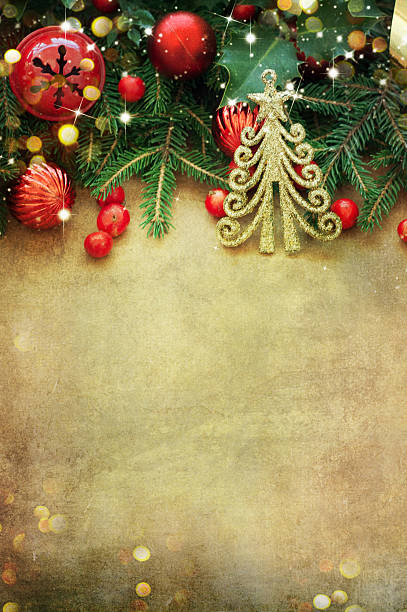 istock Christmas Retro Card border design 579734702