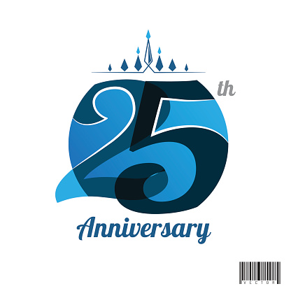 25 years anniversary logo and symbol design. vector file