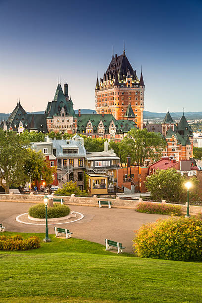 Quebec City skyline Old Quebec City view Canada chateau frontenac hotel stock pictures, royalty-free photos & images