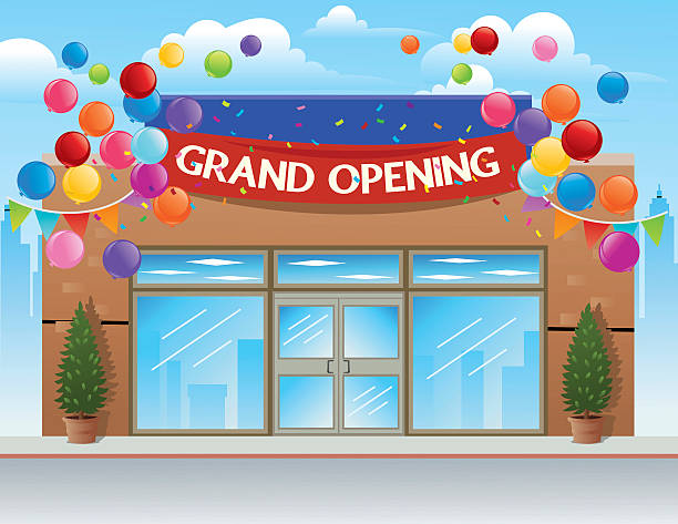 Grand Opening Retail Store vector art illustration