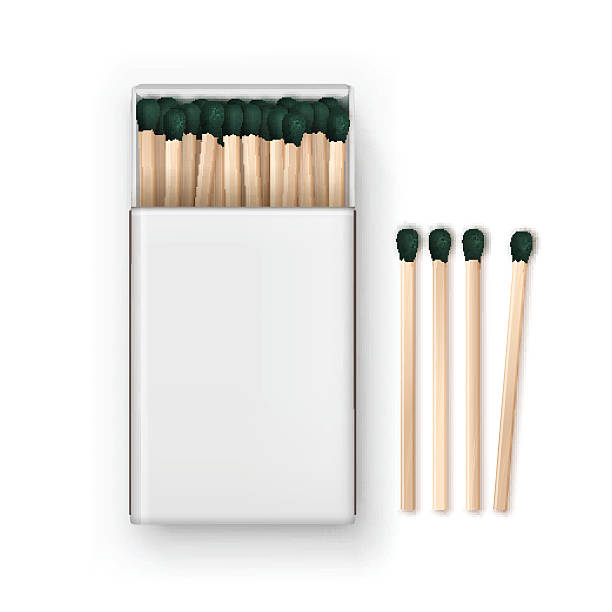 istock Opened Blank Box Of Green Matches Top View Isolated 579746524