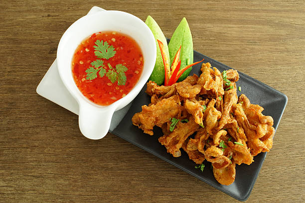 istock Fried Mushroom with Sweet Chili Sauce 579751138