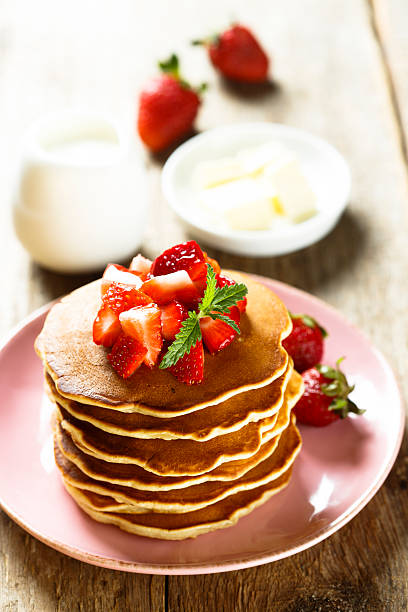 istock Pancakes with fresh strawberry 579752314